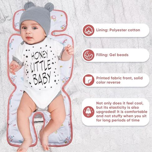 وسادة تبريد عالمية لعربة الأطفال، جل صيفي لمقعد السيارة للأطفال، بطانة مقعد تبريد لكرسي طعام الطفل، مقعد أمان للأطفال (الدب الأزرق) in Kuwait