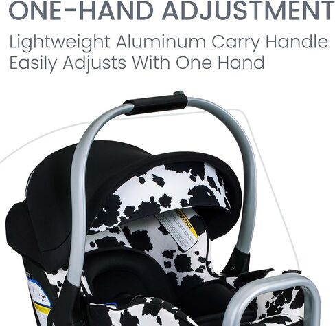 Britax Willow SC Infant Car Seat, Rear-Facing Car Seat with Alpine Base, ClickTight Technology, RightSize System, Cowmooflage in Saudi Arabia