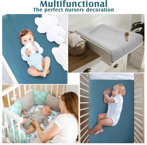 3 Pcs Muslin Baby Lounger Cover Organic Cotton Infant Snuggle Me Cover for Newborn Boy and Girl (Beige, Grey, White,Solid Color) in Kuwait