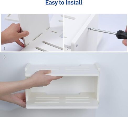 حامل جهاز عرض صغير أبيض بطابقين، رف جهاز العرض/صندوق الكابل، حامل على الحائط/جهاز التوجيه على الحائط، حامل جهاز العرض على الحائط عائم، رف جهاز العرض على الحائط، ملحقات حامل حامل جهاز العرض in Kuwait