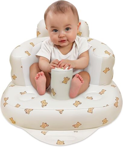 Inflatable Baby Seat for Babies 4-36 Months Inflatable Baby Chair Infant Back Support Sofa Newborn to Toddler Portable Baby Floor Seats for Sitting Up Baby Floor Seater in Saudi Arabia