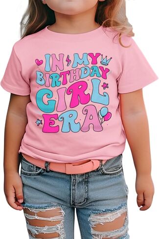 Birthday Girl Shirt Toddler Baby Girl in My Birthday Girl Era T Shirt Short Sleeve Party Outfit Kids Summer Tee Top in Kuwait