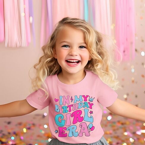 Birthday Girl Shirt Toddler Baby Girl in My Birthday Girl Era T Shirt Short Sleeve Party Outfit Kids Summer Tee Top in Kuwait