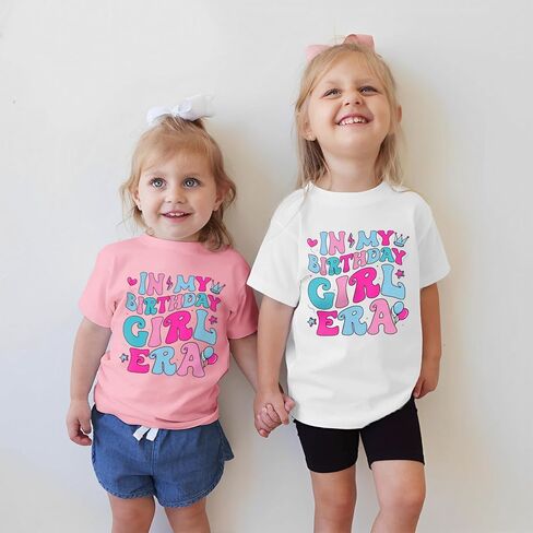 Birthday Girl Shirt Toddler Baby Girl in My Birthday Girl Era T Shirt Short Sleeve Party Outfit Kids Summer Tee Top in Kuwait