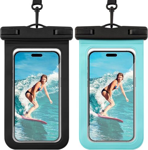 2 Pack IP68 Waterproof Phone Pouch, Floating Waterproof Phone Case with Lanyard for iPhone 15 14 13 12 Pro Max, Galaxy 21 up to 7.0", Waterproof Case Cellphone Dry Bag for Beach Swimming Travel in Saudi Arabia