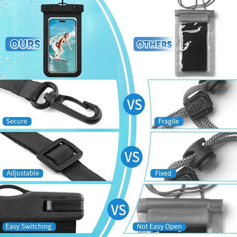 2 Pack IP68 Waterproof Phone Pouch, Floating Waterproof Phone Case with Lanyard for iPhone 15 14 13 12 Pro Max, Galaxy 21 up to 7.0", Waterproof Case Cellphone Dry Bag for Beach Swimming Travel in Saudi Arabia
