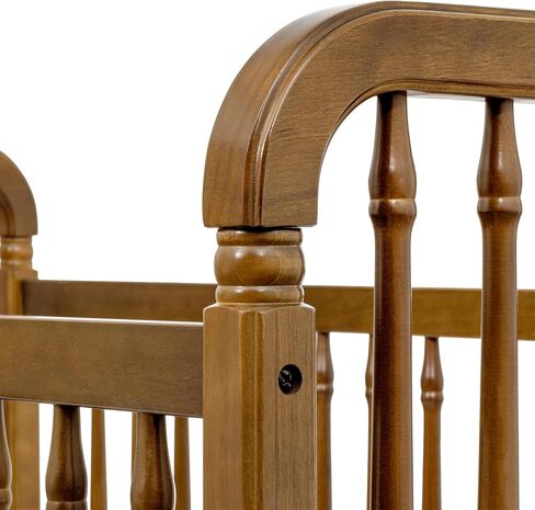 Namesake Liberty 3-in-1 Convertible Spindle Crib, Natural Walnut | GREENGUARD Gold & FSC Certified, Converts to Toddler Bed & Daybed, 4 Adjustable Heights, Toddler Conversion Kit Included in Saudi Arabia