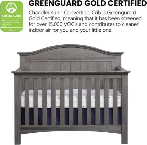 Chandler Premium 4-in-1 Convertible Crib, Graphite Gray in Saudi Arabia