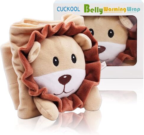 Baby Colic and Gas Relief, Heated Tummy Wrap for Newborns Belly Relief by Soothing Warmth, Baby Heating Pad Swaddling Belt Relief & Soothe Gas, Colic and Upset Stomach in Babies and Toddlers (Lion) in Kuwait