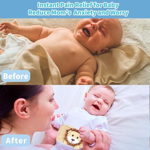 Baby Colic and Gas Relief, Heated Tummy Wrap for Newborns Belly Relief by Soothing Warmth, Baby Heating Pad Swaddling Belt Relief & Soothe Gas, Colic and Upset Stomach in Babies and Toddlers (Lion) in Kuwait