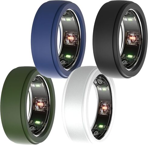 4 قطع من غطاء حماية الحلقات الذكية من BO&DQQ متوافق مع Oura Ring Gen3/SAMSUNG Galaxy Ring/ULTRAHUMAN Ring AIR/RingConn، حافظة رفيعة وناعمة من السيليكون ملحقات الرجال والنساء in Kuwait