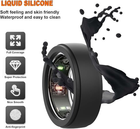 4 قطع من غطاء حماية الحلقات الذكية من BO&DQQ متوافق مع Oura Ring Gen3/SAMSUNG Galaxy Ring/ULTRAHUMAN Ring AIR/RingConn، حافظة رفيعة وناعمة من السيليكون ملحقات الرجال والنساء in Kuwait