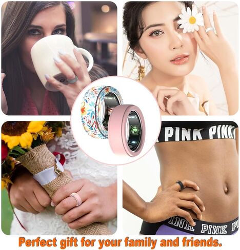 4 قطع من غطاء حماية الحلقات الذكية من BO&DQQ متوافق مع Oura Ring Gen3/SAMSUNG Galaxy Ring/ULTRAHUMAN Ring AIR/RingConn، حافظة رفيعة وناعمة من السيليكون ملحقات الرجال والنساء in Kuwait