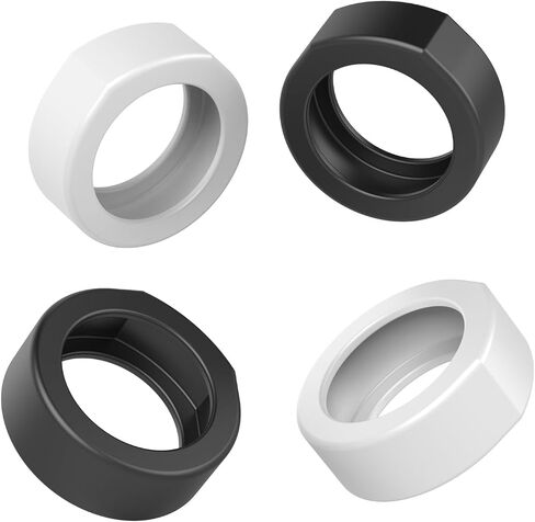 غطاء حلقي من السيليكون متوافق مع واقي حلقة Oura، جراب مرن لجهاز Oura Ring Gen 3 للتمرين (متوافق مع التراث، 2 أسود 2 شفاف، M) in Kuwait