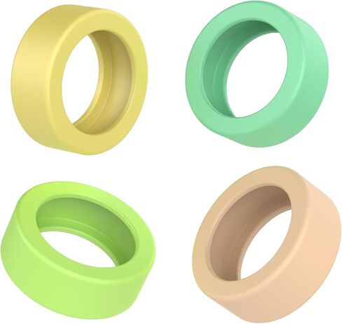 غطاء حلقي من السيليكون متوافق مع واقي حلقة Oura، جراب مرن لجهاز Oura Ring Gen 3 للتمرين (متوافق مع التراث، 2 أسود 2 شفاف، M) in Kuwait