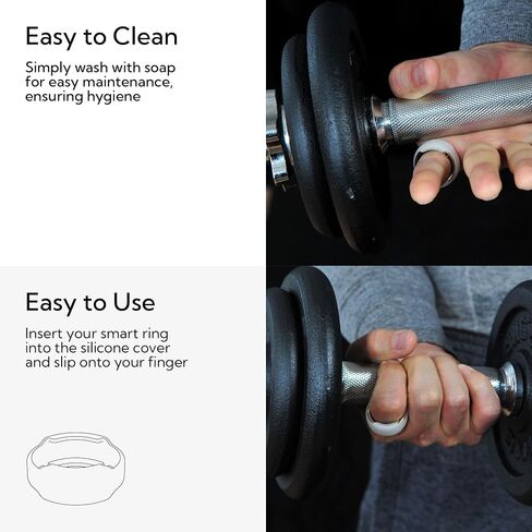 Rinfit Smart Ring Protector - SlimFit | Slim Flexible Silicone Cover, Comfortable Fit for Smart Rings, Ideal for Workouts, Gym & Active Lifestyles, Patented Design in Kuwait