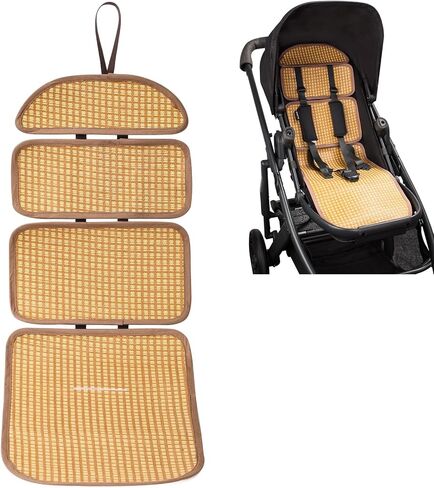 حشوة مقعد مريحة لـ UPPAbaby - بطانة حصيرة التبريد من الروطان، إكسسوار صيفي مثالي لعربات الأطفال UPPAbaby Vista (موديلات 2015-2019)، Vista V2، Cruz (موديلات 2015-2019)، وCruz V2 in Kuwait