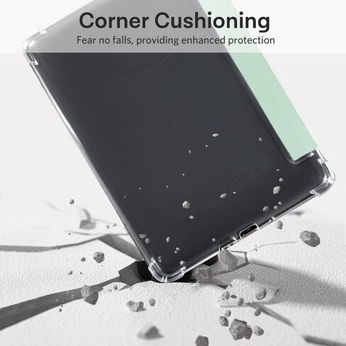 CoBak Case for Kindle Paperwhite (6.8" 11th Generation 2021 Released) & Paperwhite Signature Edition- New PU Leather Cover and Clear Soft Silicone Back Cover with Auto Sleep Wake Feature in Saudi Arabia