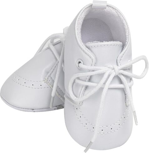 Booulfi Baby Boy Shoes Walking White Infant Newborn Shoes Booties Easter Baptism Christening Outfits Gifts for Boys Girls in Saudi Arabia