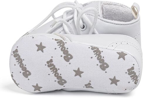 Booulfi Baby Boy Shoes Walking White Infant Newborn Shoes Booties Easter Baptism Christening Outfits Gifts for Boys Girls in Saudi Arabia