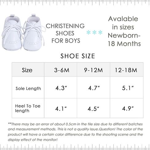 Booulfi Baby Boy Shoes Walking White Infant Newborn Shoes Booties Easter Baptism Christening Outfits Gifts for Boys Girls in Saudi Arabia