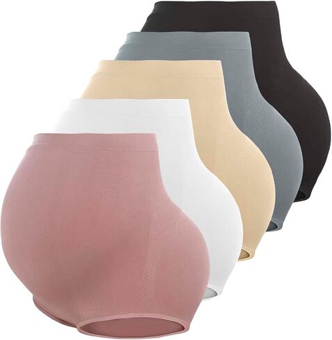 SOLY HUX Women's 5 Piece Maternity Knit Underwear Over Bump Seamless Briefs Pregnancy Panties in Saudi Arabia