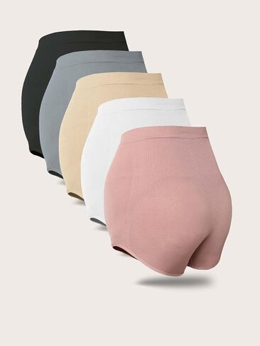 SOLY HUX Women's 5 Piece Maternity Knit Underwear Over Bump Seamless Briefs Pregnancy Panties in Saudi Arabia
