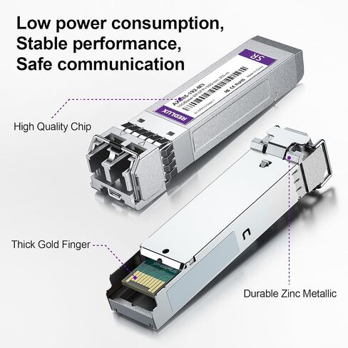 2.5/5/10G SFP+ to RJ45 Module, CAT.6a/CAT7 RJ45 Connector, up to 30m, 10GBase-T Copper Transceiver Compatible for Cisco SFP-10G-T, Ubiquiti UF-RJ45-10G, Meraki, Fortinet, Netgear, TP-Link, etc in Saudi Arabia