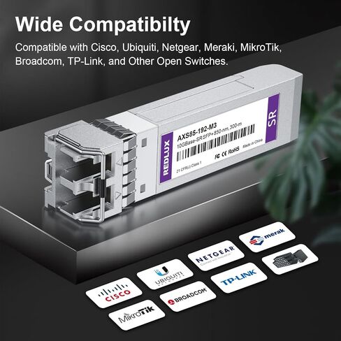 2.5/5/10G SFP+ to RJ45 Module, CAT.6a/CAT7 RJ45 Connector, up to 30m, 10GBase-T Copper Transceiver Compatible for Cisco SFP-10G-T, Ubiquiti UF-RJ45-10G, Meraki, Fortinet, Netgear, TP-Link, etc in Saudi Arabia