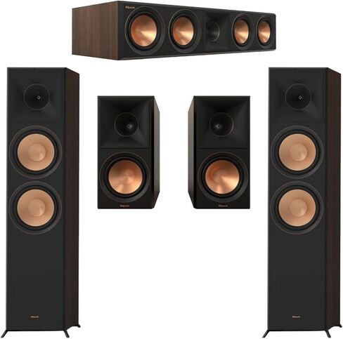 مكبرات صوت Klipsch Reference Premiere RP-8060FA II مقاس 6.5 بوصات بقدرة 600 وات ثنائية الاتجاه بتقنية Dolby Atmos + قناة مركزية + 2X مكبرات صوت على رف الكتب (نظام مكبر الصوت) in Kuwait