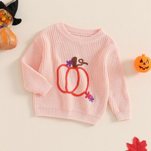 طفل رضيع صبي فتاة هالوين الزي الرضع اليقطين التطريز متماسكة البلوزات البلوز قمم الخريف الشتاء الملابس in Kuwait