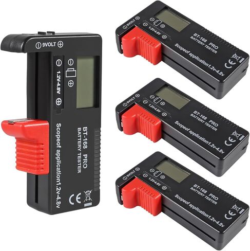 UMLIFE 2 Pack Battery Tester, Digital LCD Universal Battery Checker for AA AAA C D 9V 3.7V 1.5V Button Cell Household Batteries in Saudi Arabia