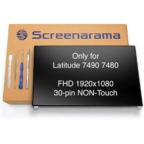 SCREENARAMA New Screen Replacement for Dell Latitude 7490 7480 FHD 30pin Non-Touch 1920x1080 IPS Matte LCD LED Display with Tools