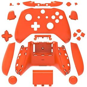 WPS Matte Case Housing Full Shell Set Faceplates + ABXY Buttons + RB LB Bumpers + Right/Left Rails for Xbox One S Slim (3.5 mm Headphone Jack) Controllers (Black)