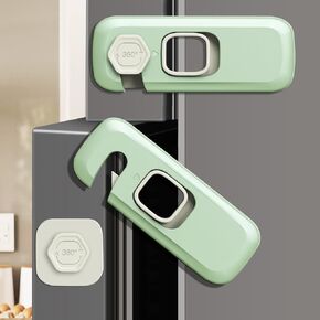 Child Proof Refrigerator Lock,4 Sets Fridge Locks for Kids with 3M Adhesive Backing, Fridge lock for Refrigerators,Oven Lock,Drawers,Wardrobes and Freezers,Child Safety Cabinet Locks Baby Proofing