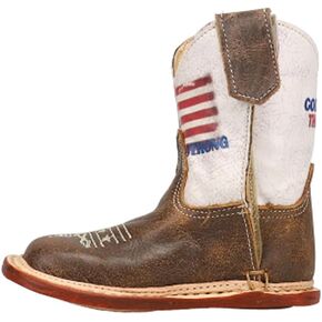 ROPER Infant Boys Cowbabies America Strong Square Toe Casual Boots Ankle - Brown