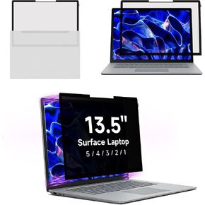 Laptop Privacy Screen Surface Laptop 5/4/3/2/1-13.5 Inch, Removable Computer Screen Anti-Spy Anti Glare Filter Shield for Microsoft Surface Laptop 13.5in