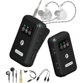 AirLink V2 - Wireless IEM 2.4 GHz Adapter with In Ear Monitor Lossless Audio, 165ft Range, 12-Hour Battery Life, and Ultra-Low 5ms Latency - Perfect for Free Movement and Professional Use