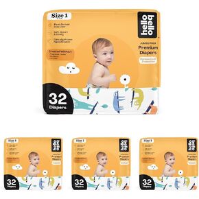 حفاضات الأطفال الفاخرة Hello Bello مقاس 2، 30 قطعة من الحفاضات التي تستخدم لمرة واحدة، فائقة الامتصاص، لا تسبب الحساسية مع ملاءمة مريحة ومريحة I Sleepy Sloth in Kuwait