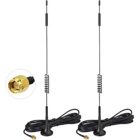 Bingfu 4G LTE 7dBi Magnetic Base MIMO SMA Male Antenna (2-Pack) Compatible with 4G LTE Wireless CPE Router Hotspot Cellular Gateway Industrial IoT Router