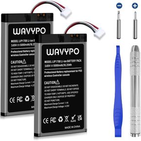 WAVYPO 2 Pack PS5 Controller Battery, 5000mAh Replacement LIP1708 Battery for PS5 PlayStation 5 DualSense CFI-ZCT1W Controller