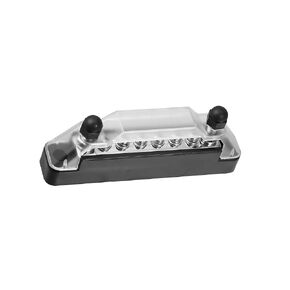 Motoforti Universal Terminal Block, ABS,Stainless Steel,Brass, Black, 1 Pc