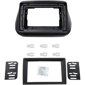 Radio Stereo Bezel for 2016 + Chevrolet Camaro Dash Installation Mount Trim Kit Fits 9" and 2 Din