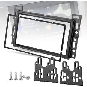 Double DIN Radio Dash Kits for Chevrolet 2004-2012, for Pontiac/Saturn 2006-2009, Double Din Radio Mount Housing Bracket Installation Trim Bezel Kit Installation Aftermarket Stereo