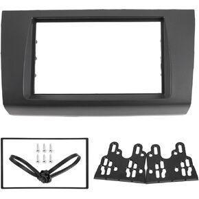 DIN Installation Dash, Black ABS Stereo audio Fascia Panel Navigation Fascia Car Stereo Frame for Suzuki Swift 2005‑2010
