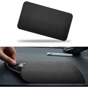 Car Dashboard Anti-Slip Mat, Car Dashboard Accessories Multifunctional Non-Slip Rubber Pad, 10.6"×5.9" Adhesive Sticky Dashboard Gripping Mat for Cell Phones, Sunglasses(Leather Texture)