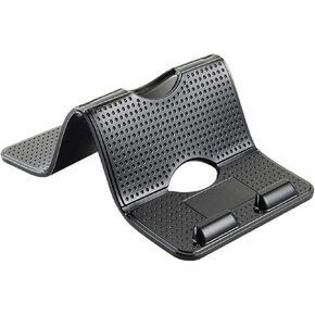 حصيرة مطاطية مضادة للانزلاق للوحة قيادة السيارة قابلة للطي، مقاس 7.87 بوصة × 3.94 بوصة، حصيرة مطاطية عالمية مضادة للانزلاق للوحة القيادة السحرية للهواتف المحمولة والنظارات الشمسية والمفاتيح وأجهزة التحكم عن بعد والعملات المعدنية والمزيد (أسود/شبكي) in Kuwait