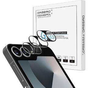 Orzero (3 Pack) Compatible for Samsung Galaxy Z Flip 6 Camera Lens Protector, Tempered Glass 9 Hardness High Definition Anti-Scratch Case Friendly Does not Affect Night Shots