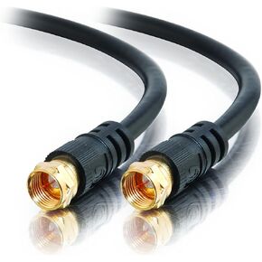 C2G 27030 Value Series F-Type RG59 Composite Audio/Video Cable, Black (6 Feet, 1.82 Meters)