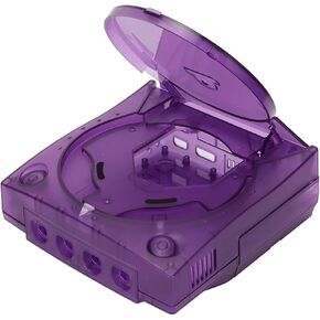 DC Translucent Case Retro Video Game Console Transparent Purple Shell Compatible Replacement Cover